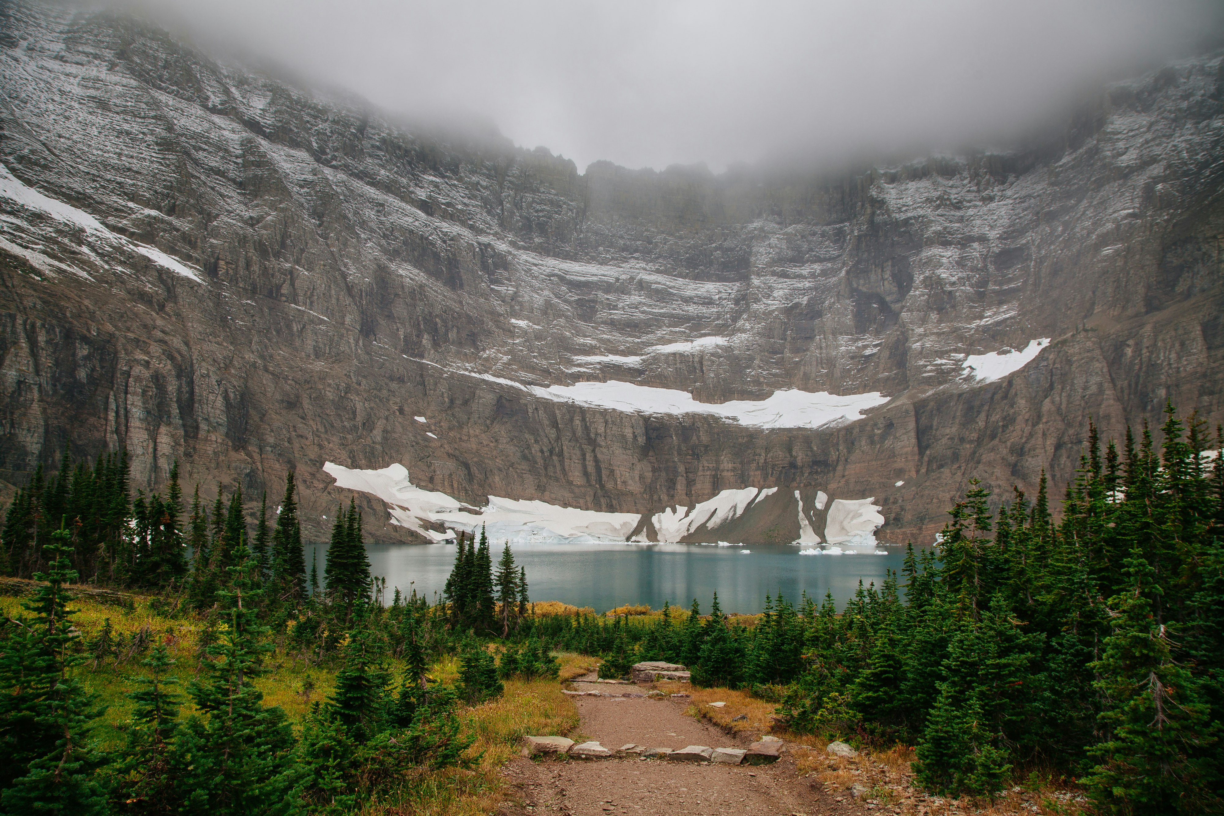 landscape photography of lake near mountain